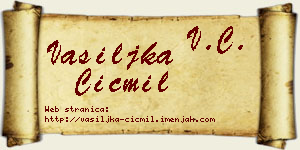Vasiljka Cicmil vizit kartica